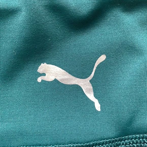 Puma green mesh pants with pink sides size S - Picture 4 of 10